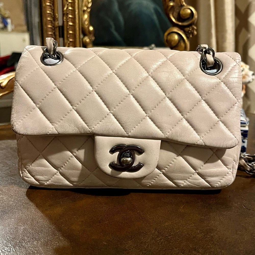 Chanel mini rectangle single flap bag crossbody